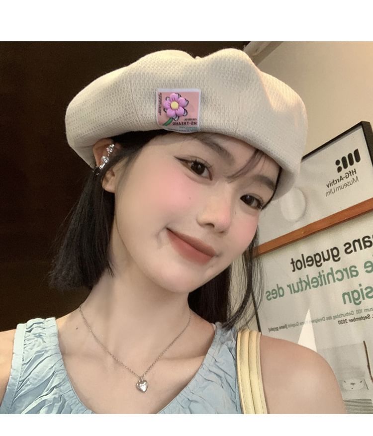 Beret Flower Applique