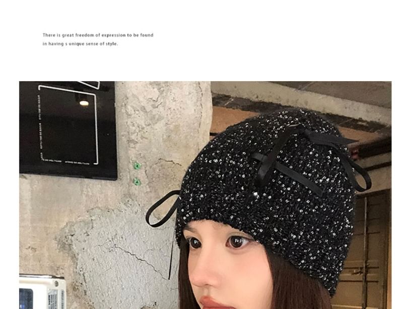 Beanie Bow Sequin