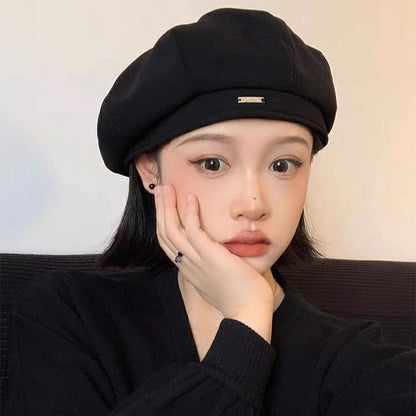 Wool Blend Applique Beret