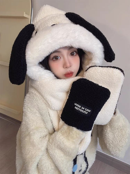 Scarf Dog Ear Hooded