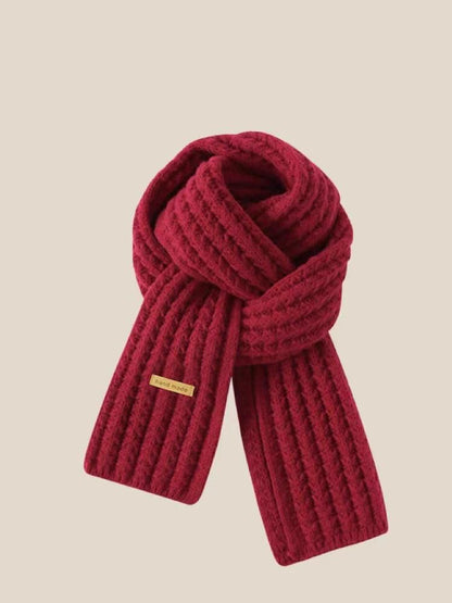 Knit Plain Cable Scarf