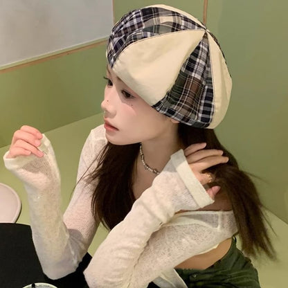 Plaid Beret Panel