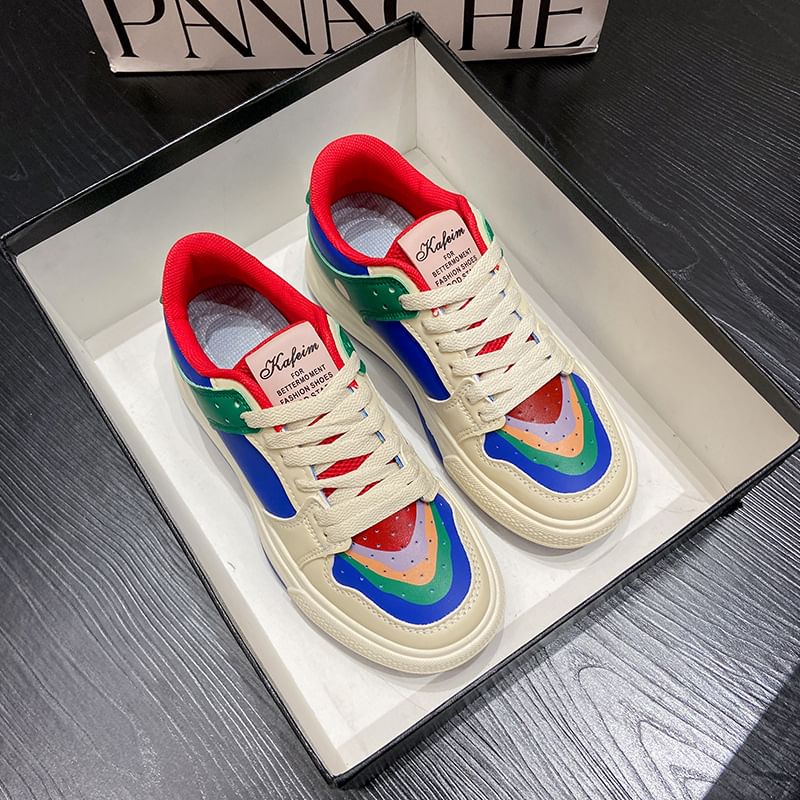 Sample Color Block Platform Sneakers