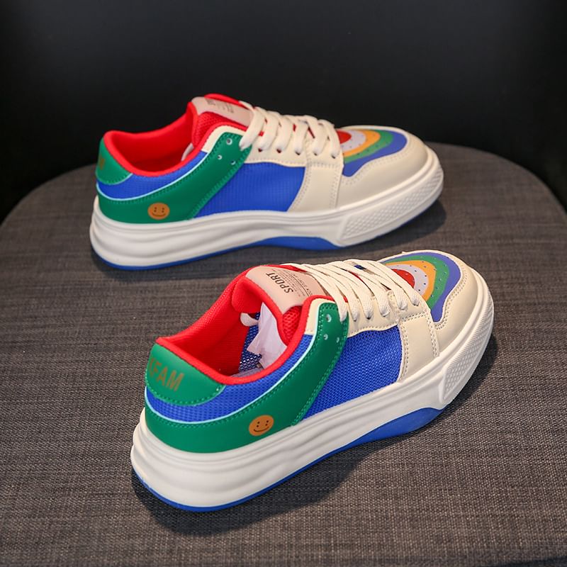 Sample Color Block Platform Sneakers