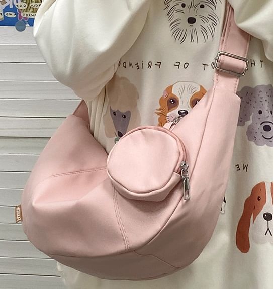 Coin Plain Pouch Purse With Zipper Crossbody