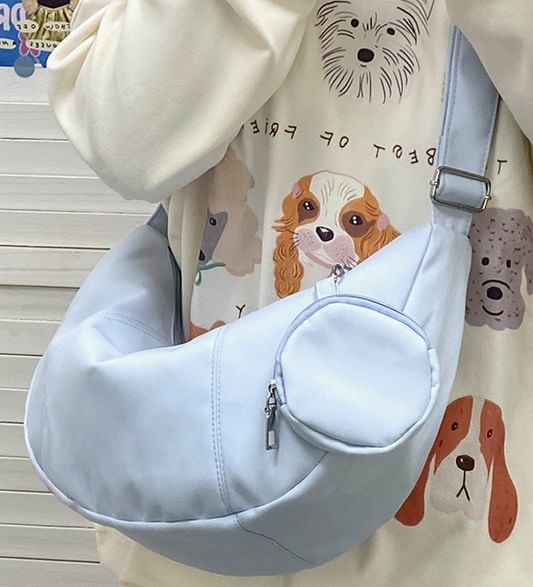 Coin Plain Pouch Purse With Zipper Crossbody
