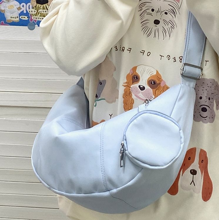 Coin Plain Pouch Purse With Zipper Crossbody