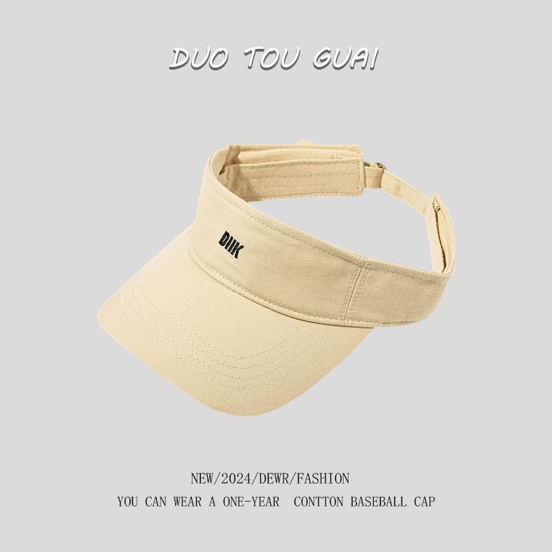 Embroidered Letter Sun Visor