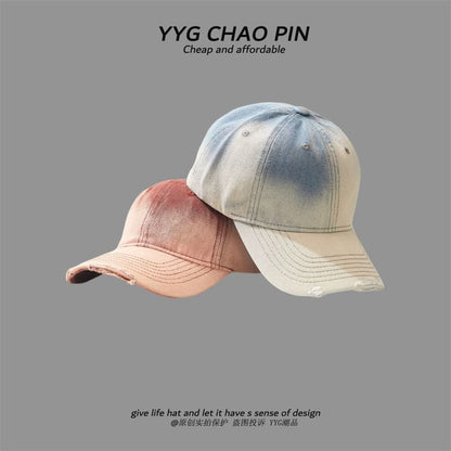 Tie Baseball Cap Dye Denim