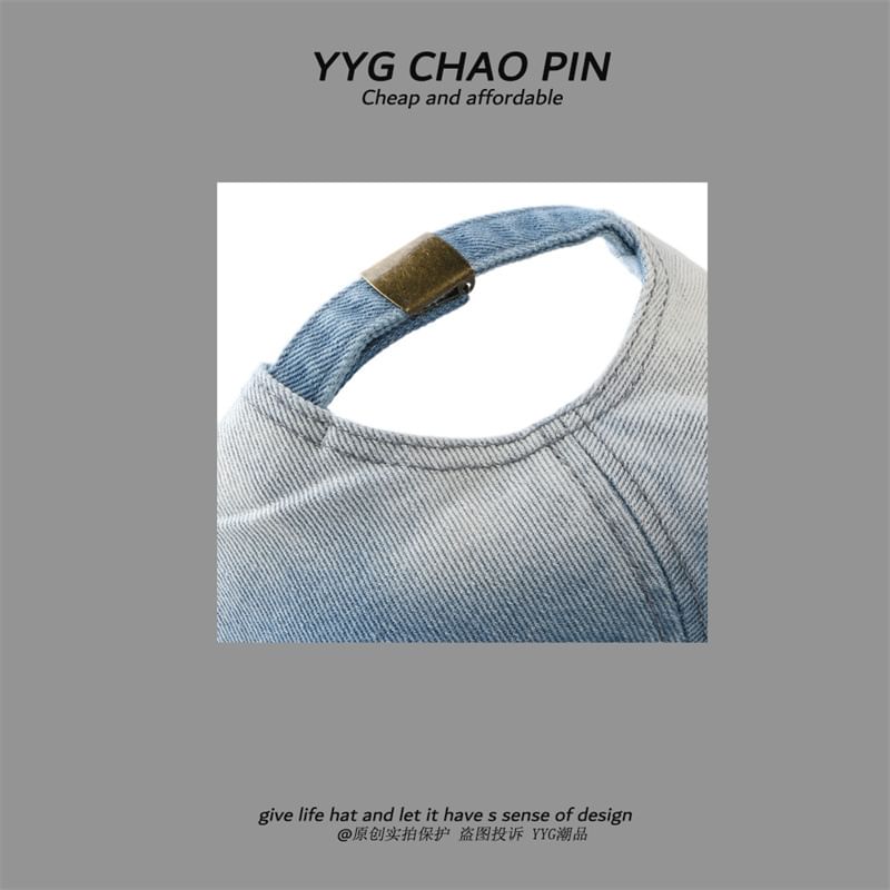 Tie Baseball Cap Dye Denim