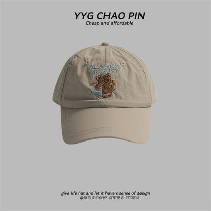 Baseball Cap Embroidered Bear