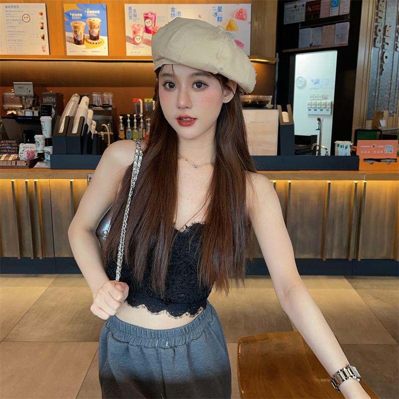 Plain Distressed Beret
