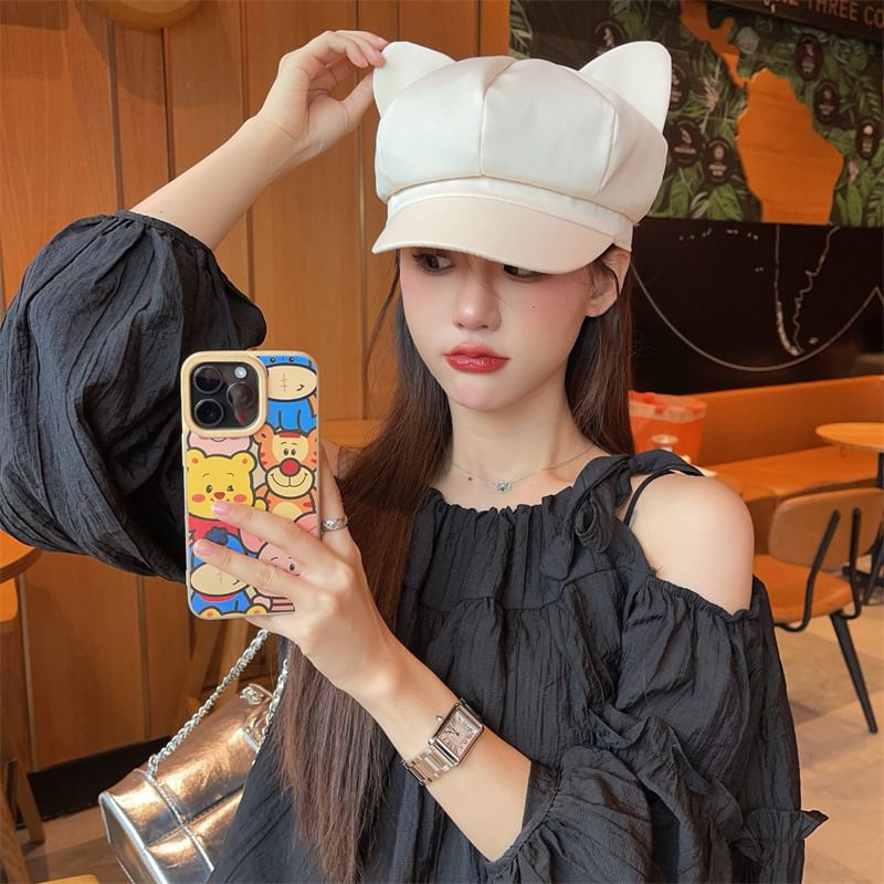 Cat Newsboy Cap Ear