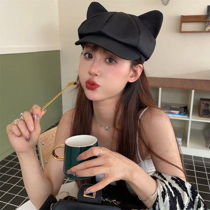 Cat Newsboy Cap Ear