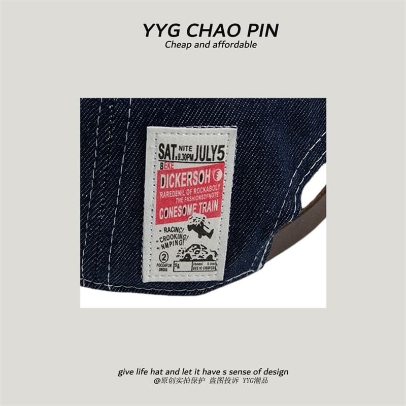 Baseball Denim Applique Cap