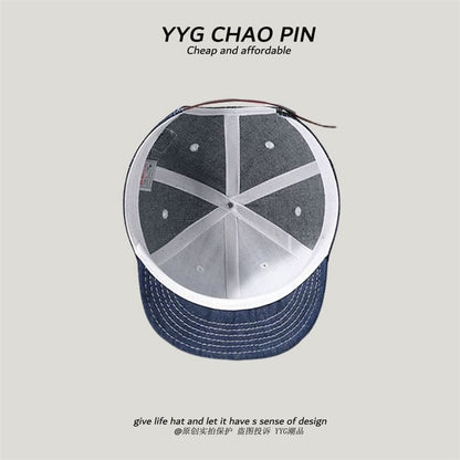 Baseball Denim Applique Cap
