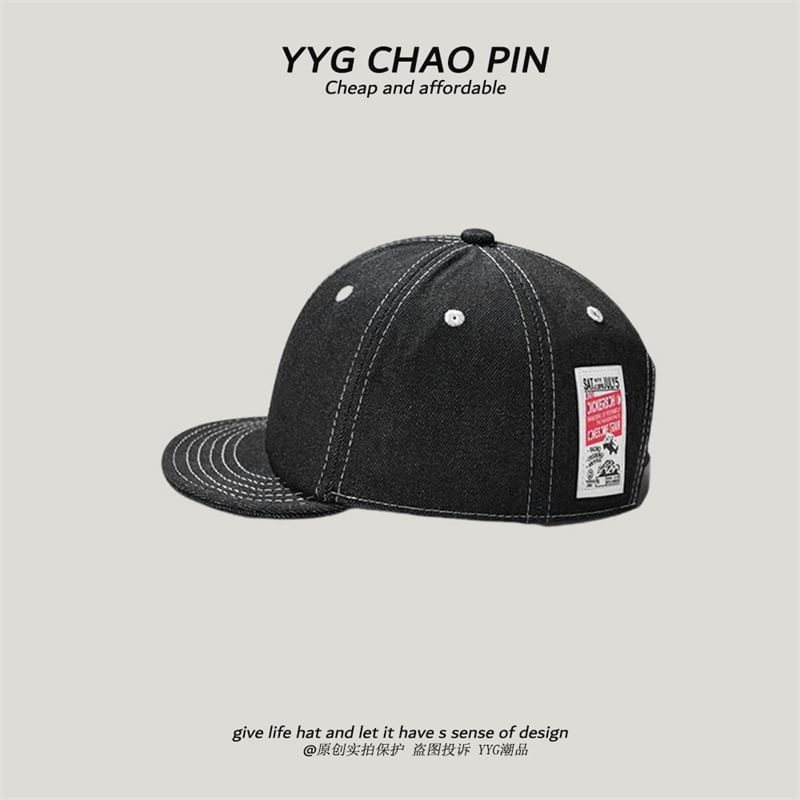Baseball Denim Applique Cap