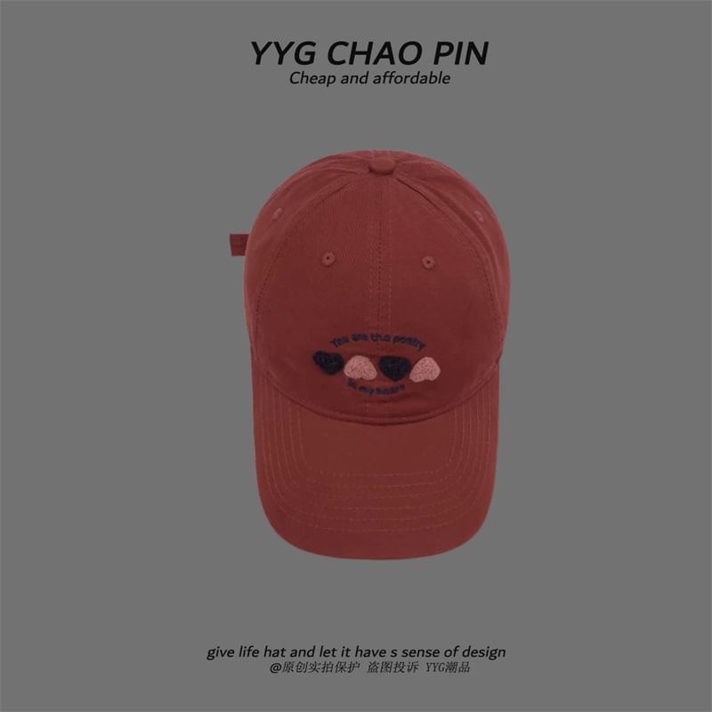 Baseball Cap Heart Embroidered