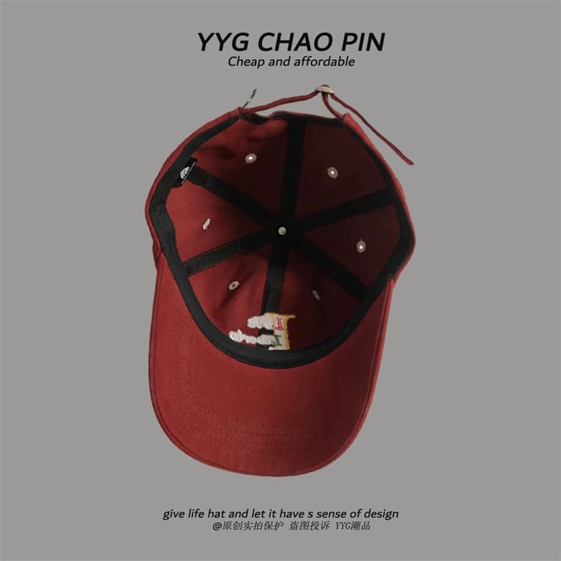 Baseball Embroidered Cap Letter