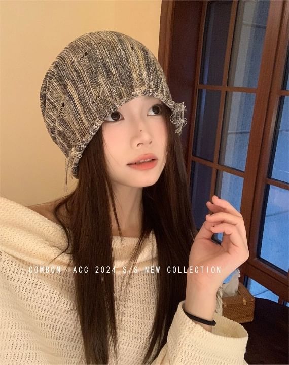 Beanie Distressed Frayed