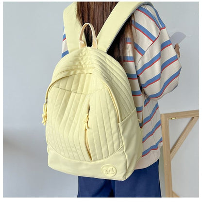 Backpack Laptop Quilted Plain