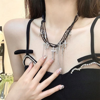 Cross Layered Necklace / Bracelet