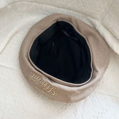 Beret Embroidered Lettering