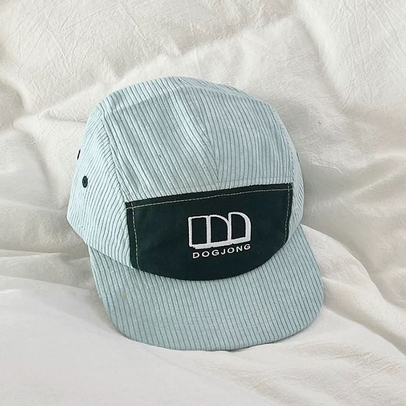 Panel Baseball Cap Corduroy Lettering Embroidered