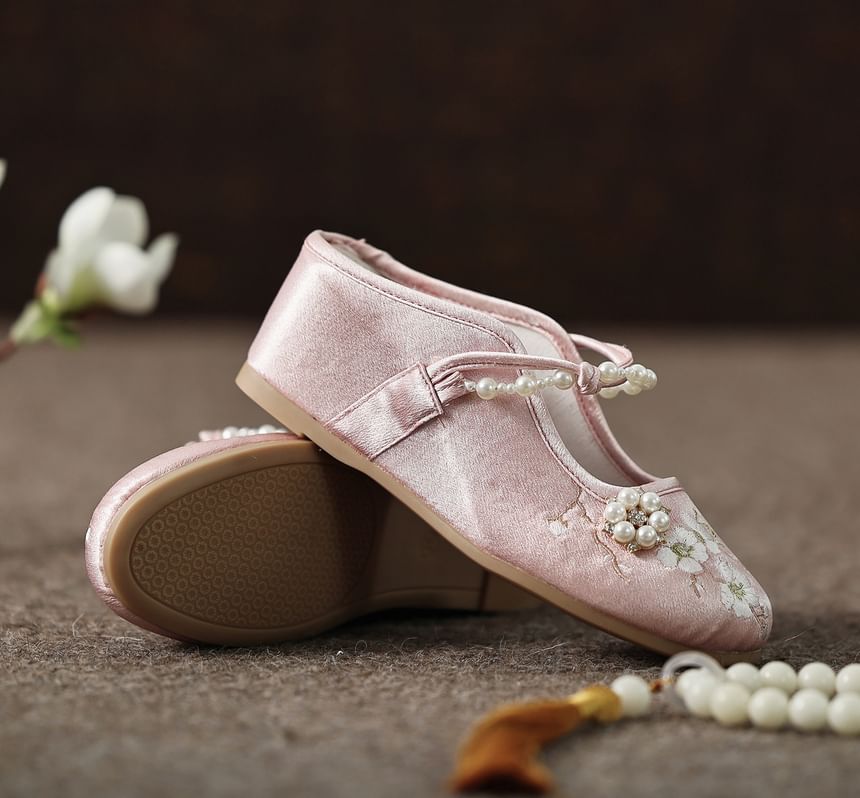 Wedge-Heel Beaded Mules