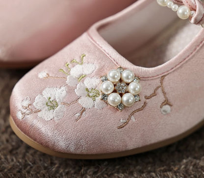 Wedge-Heel Beaded Mules