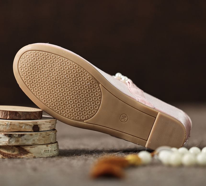 Wedge-Heel Beaded Mules