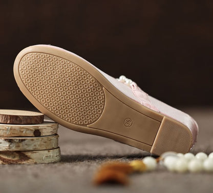 Wedge-Heel Beaded Mules