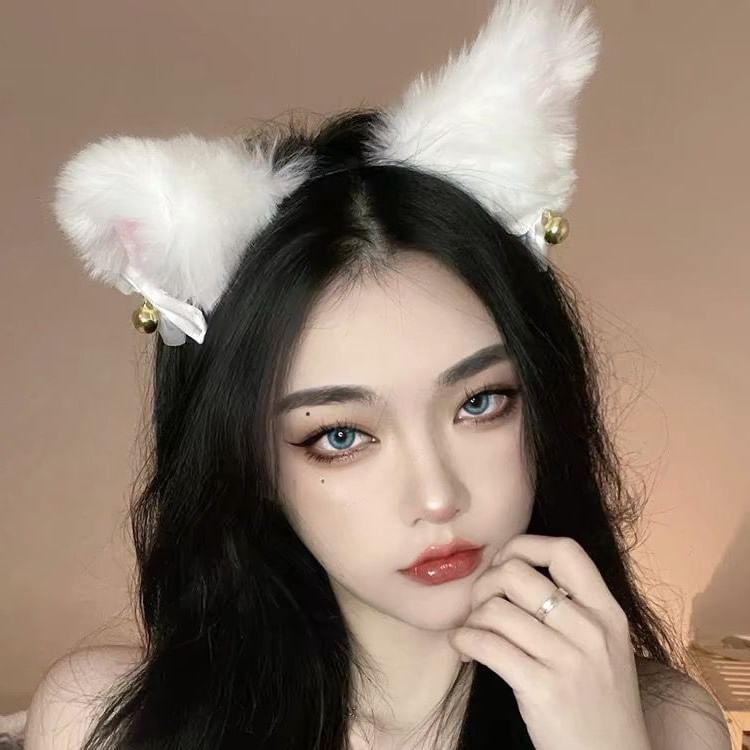 Halloween Cat Ear Chenille Party Headband