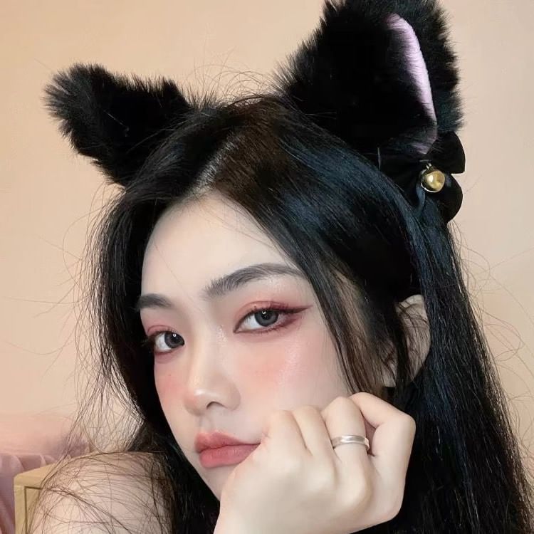 Halloween Cat Ear Chenille Party Headband