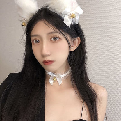 Halloween Cat Ear Chenille Party Headband