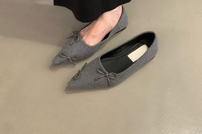 Sample Pointed Toe Bow Flats