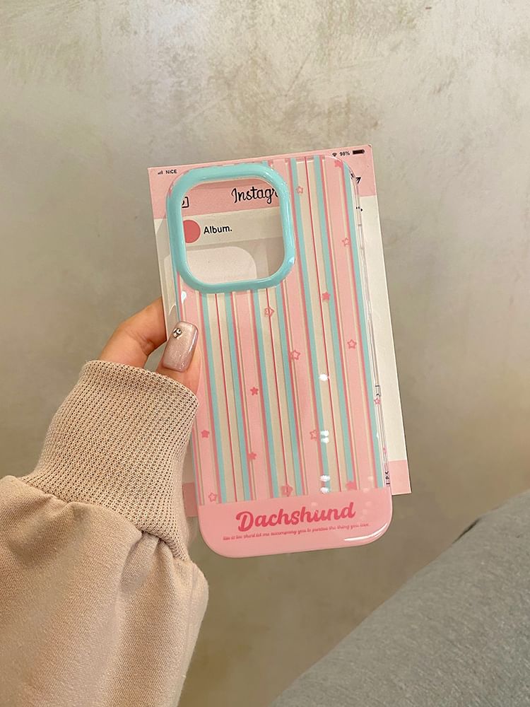 Case Striped Set Dog / Phone Stand