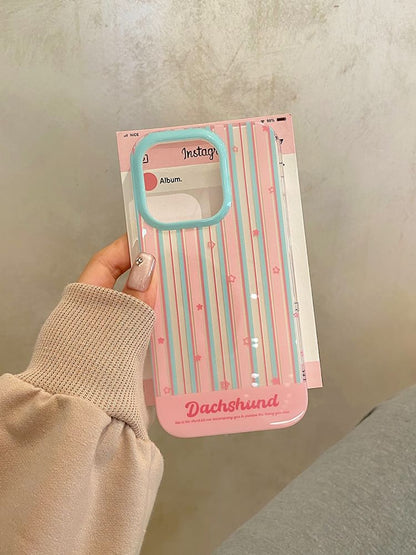 Case Striped Set Dog / Phone Stand
