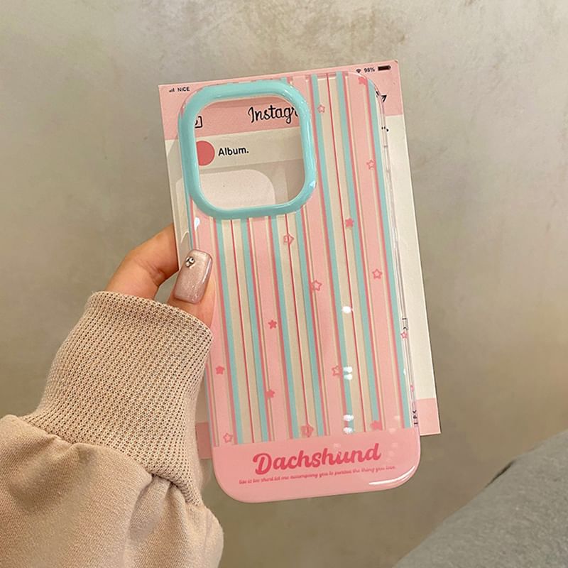 Case Striped Set Dog / Phone Stand