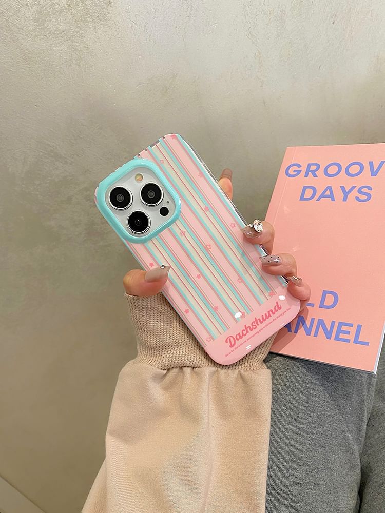 Case Striped Set Dog / Phone Stand
