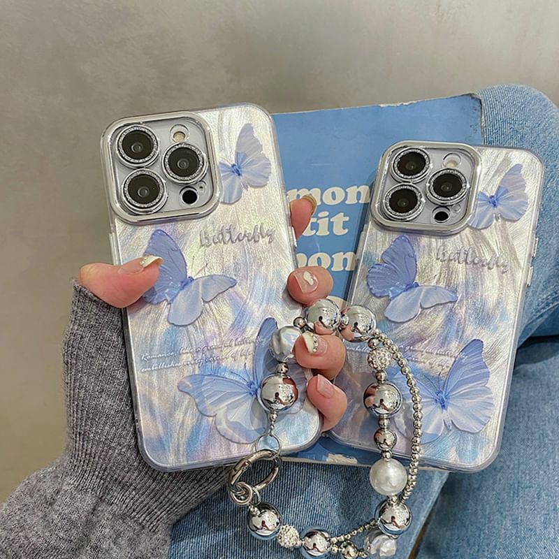 / Strap Butterfly Case Set Phone