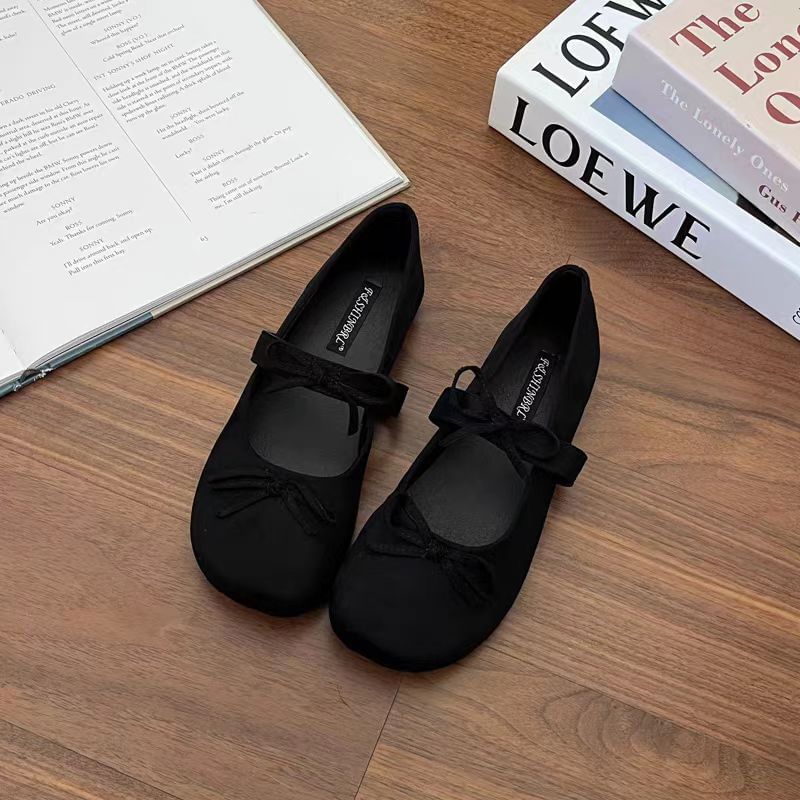 Jane Plain Accent Bow Mary Flats