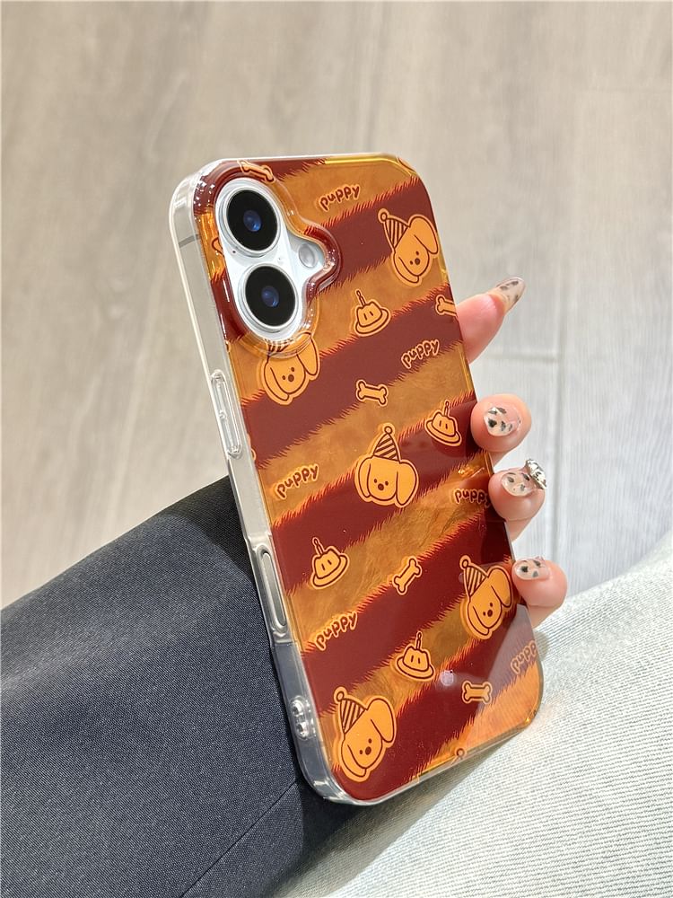Case Phone Dog Striped Strap