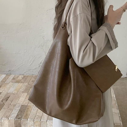 Wholesale Sample Bag With Leather Faux Pouch Plain Tote