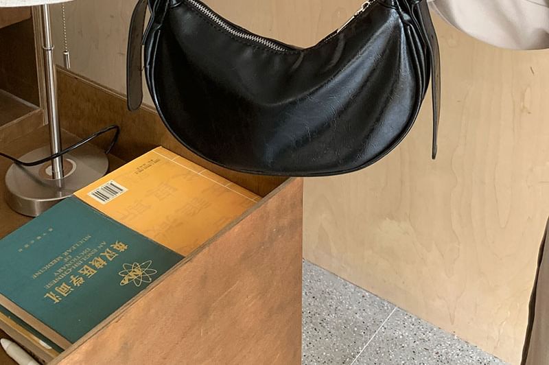 Wholesale Sample Bag Crescent Leather Faux Shoulder