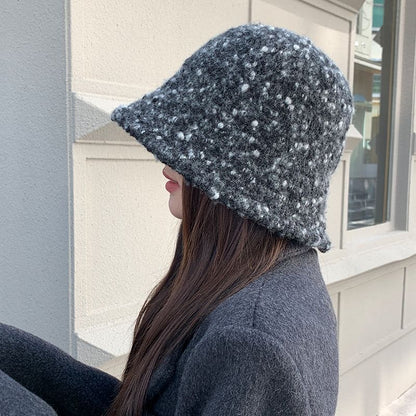 Hat Knit Bucket Melange