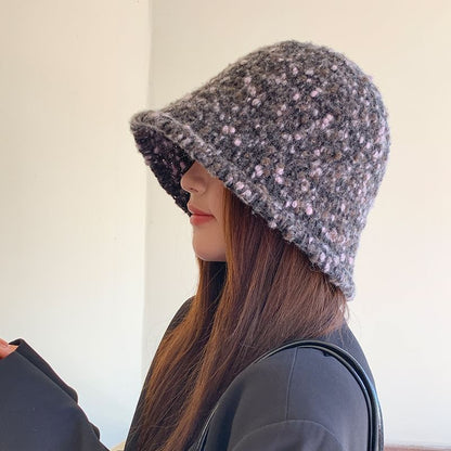 Hat Knit Bucket Melange