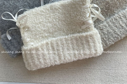 Beanie Knit Lace Up