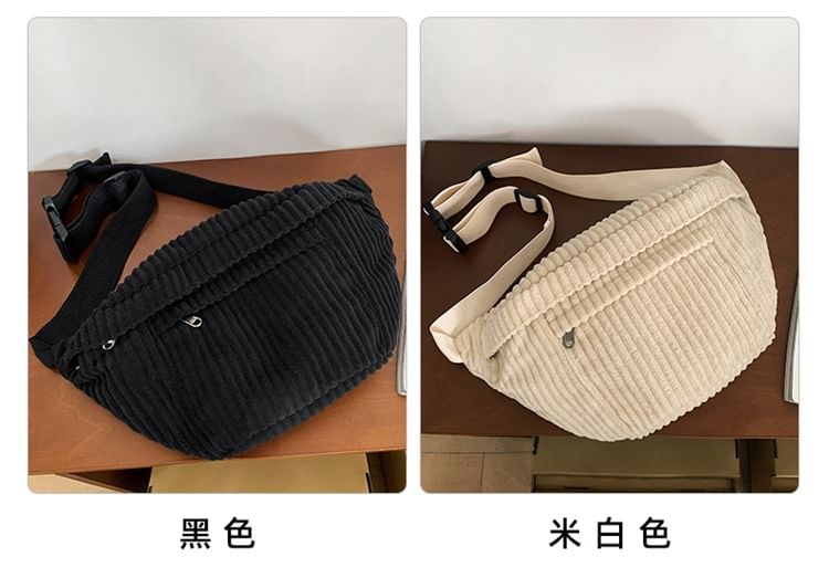 Belt Corduroy Bag Plain