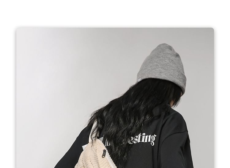 Belt Corduroy Bag Plain
